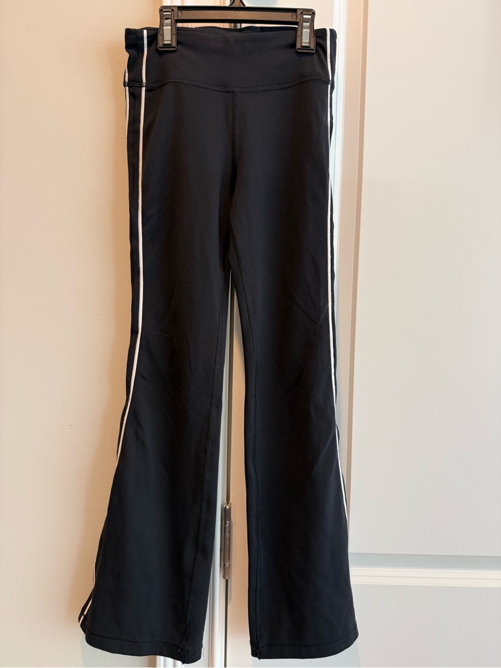 Athleta Girl Black high rise chit chat split flare pants